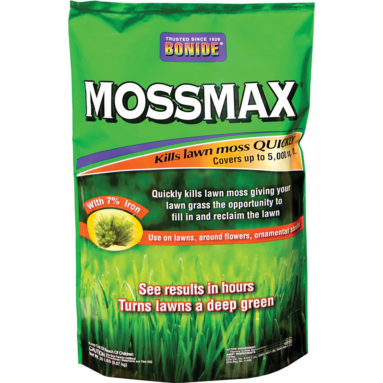  Bonide Mossmax Moss Killer Granules 20 Lb