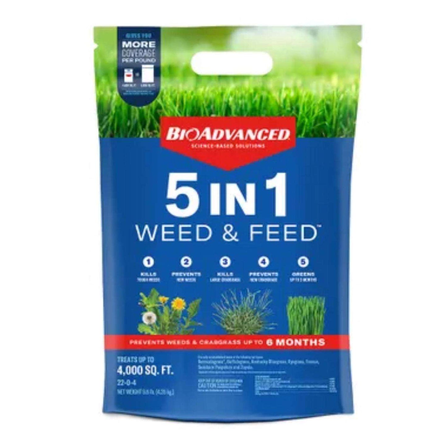  BioAdvanced Weed & Feed Lawn Fertilizer For All Grasses 4000 Sq Ft
