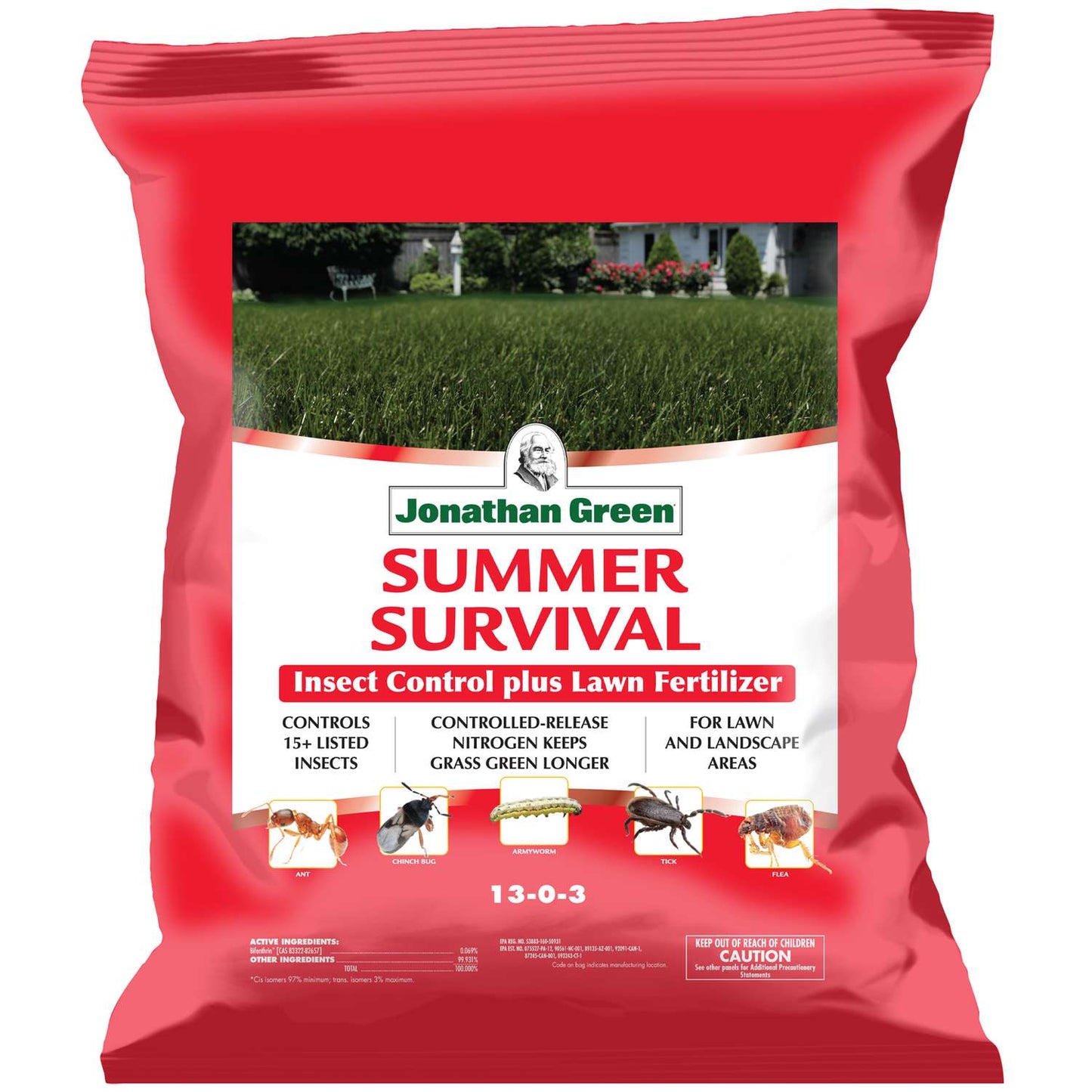  Jonathan Green Summer Survival Insect And Grub Control Lawn Fertilizer For All Grasses 5000 Sq Ft