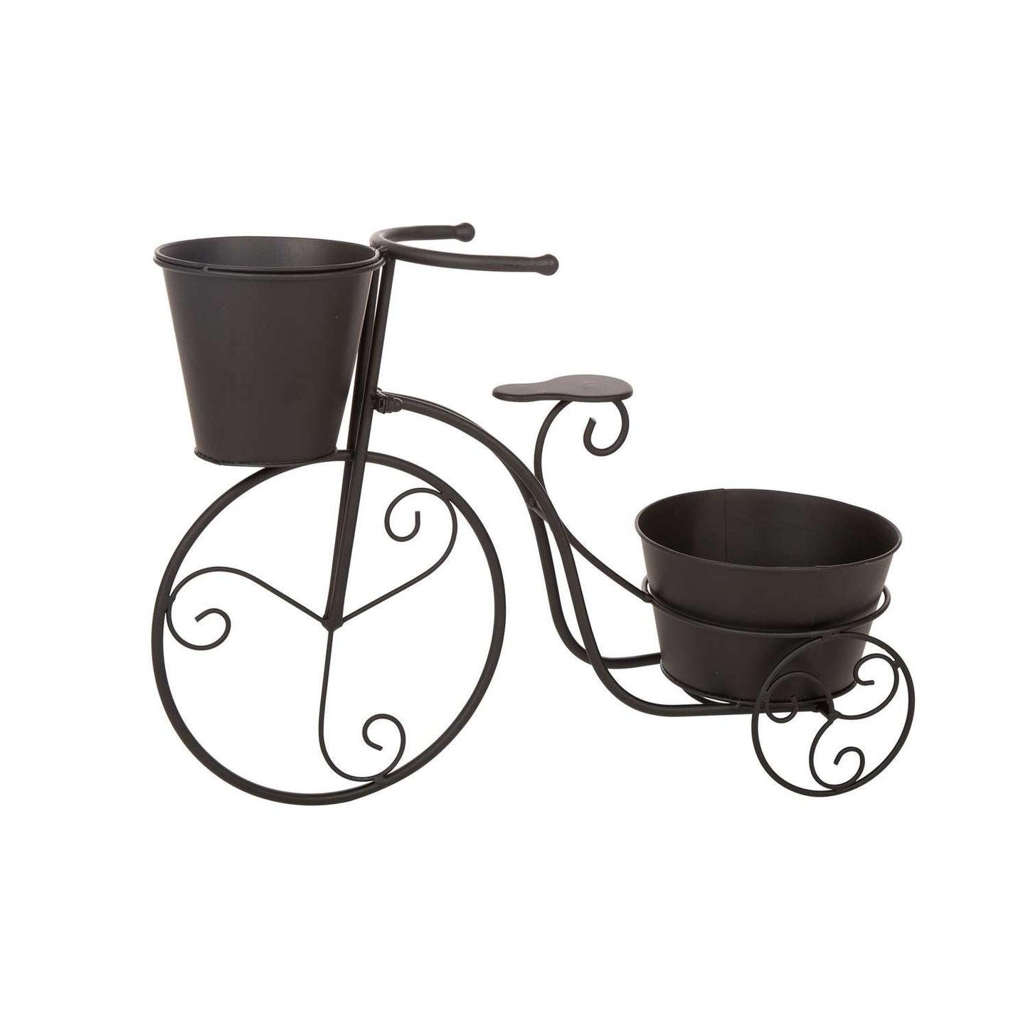  Glitzhome 20.75 In. H X 20 In. W X 7.25 In. D Metal Bicycle Garden Planter Black