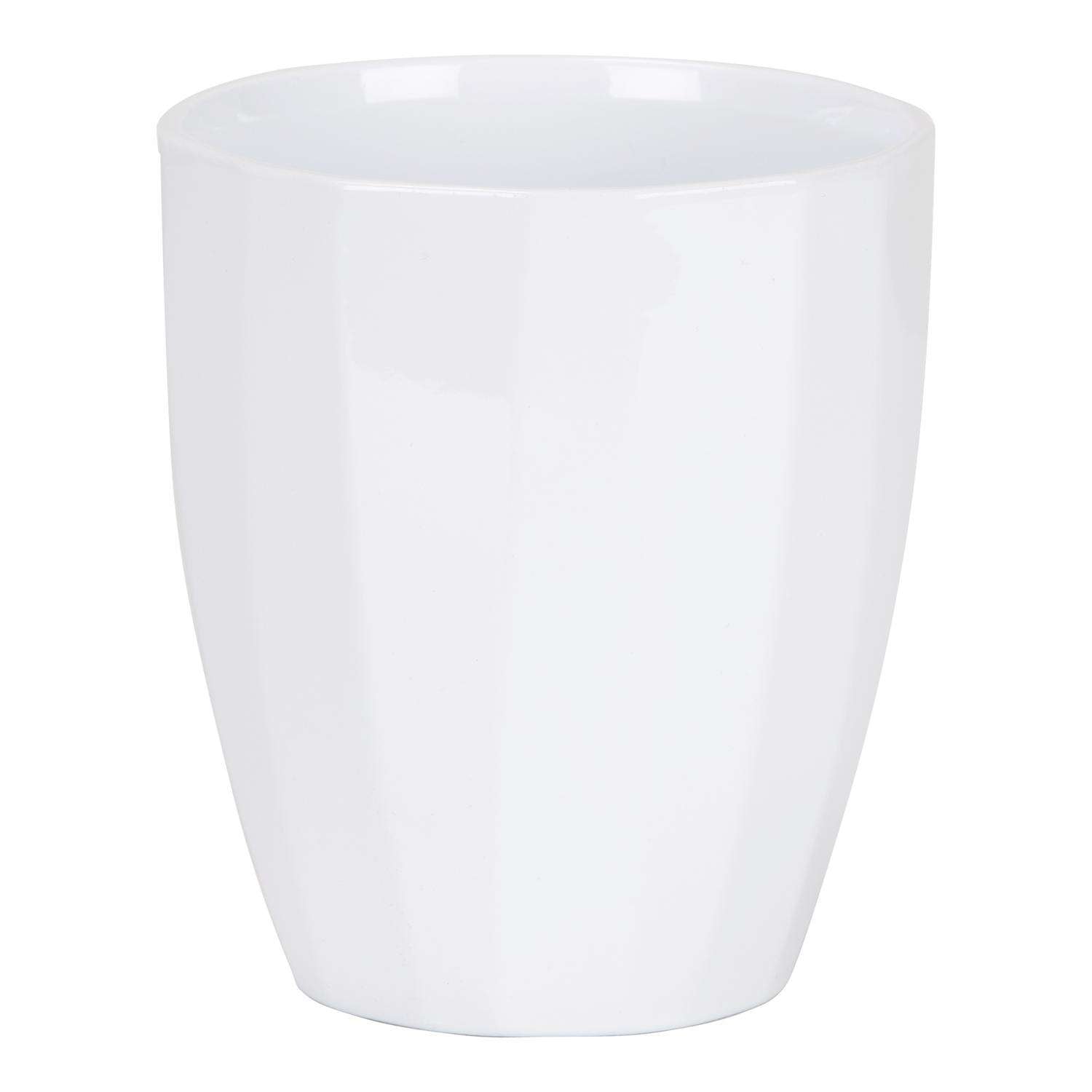  Scheurich 5 In. D Ceramic Ceramic Pot White