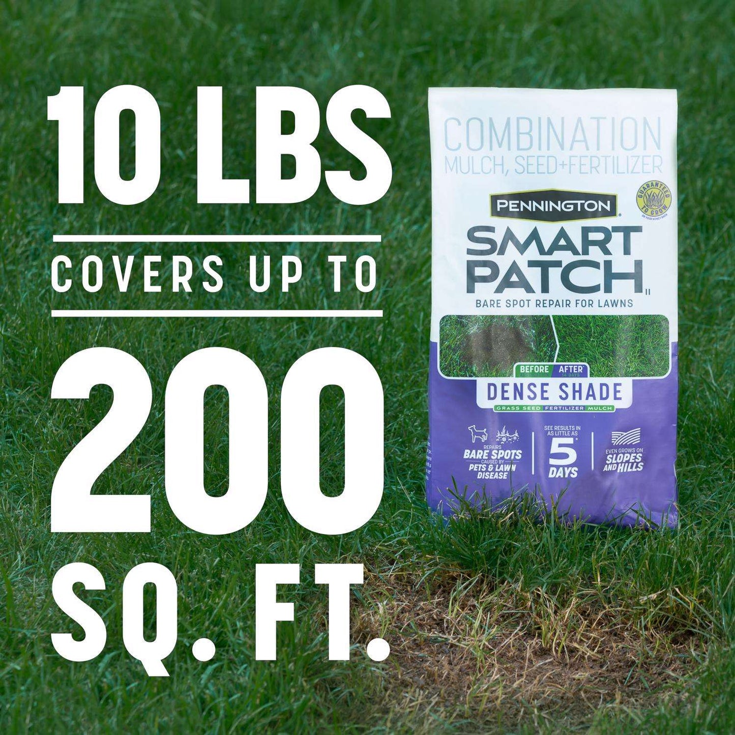  Pennington Smart Patch Mixed Dense Shade Seed/Fertilizer/Mulch Repair Kit 10 Lb