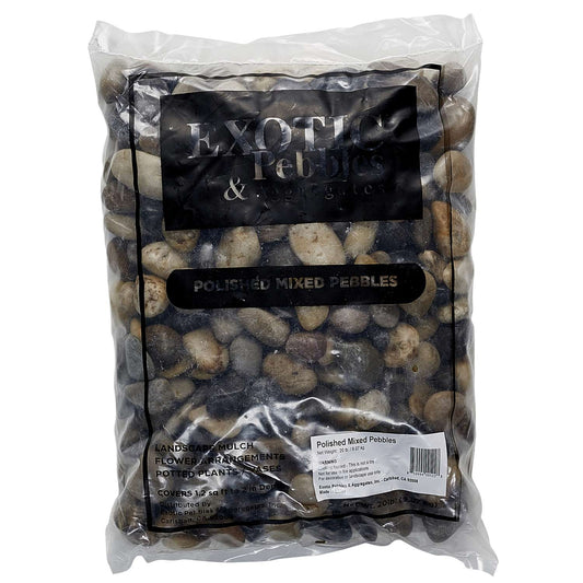  Exotic Pebbles And Glass Multicolored Polished Deco Pebbles 20 Lb