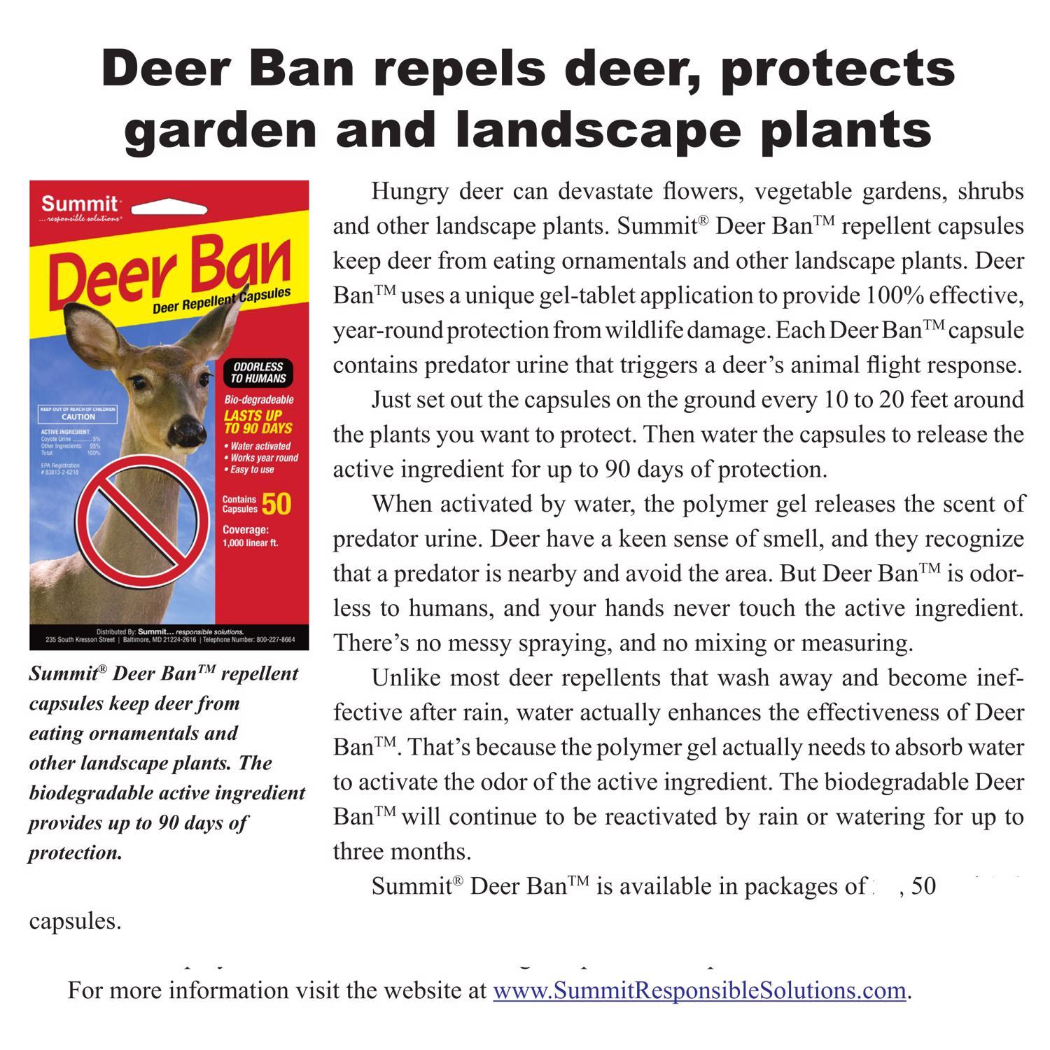 Summit Deer Ban Animal Repellent Capsule For Deer 50 Ct