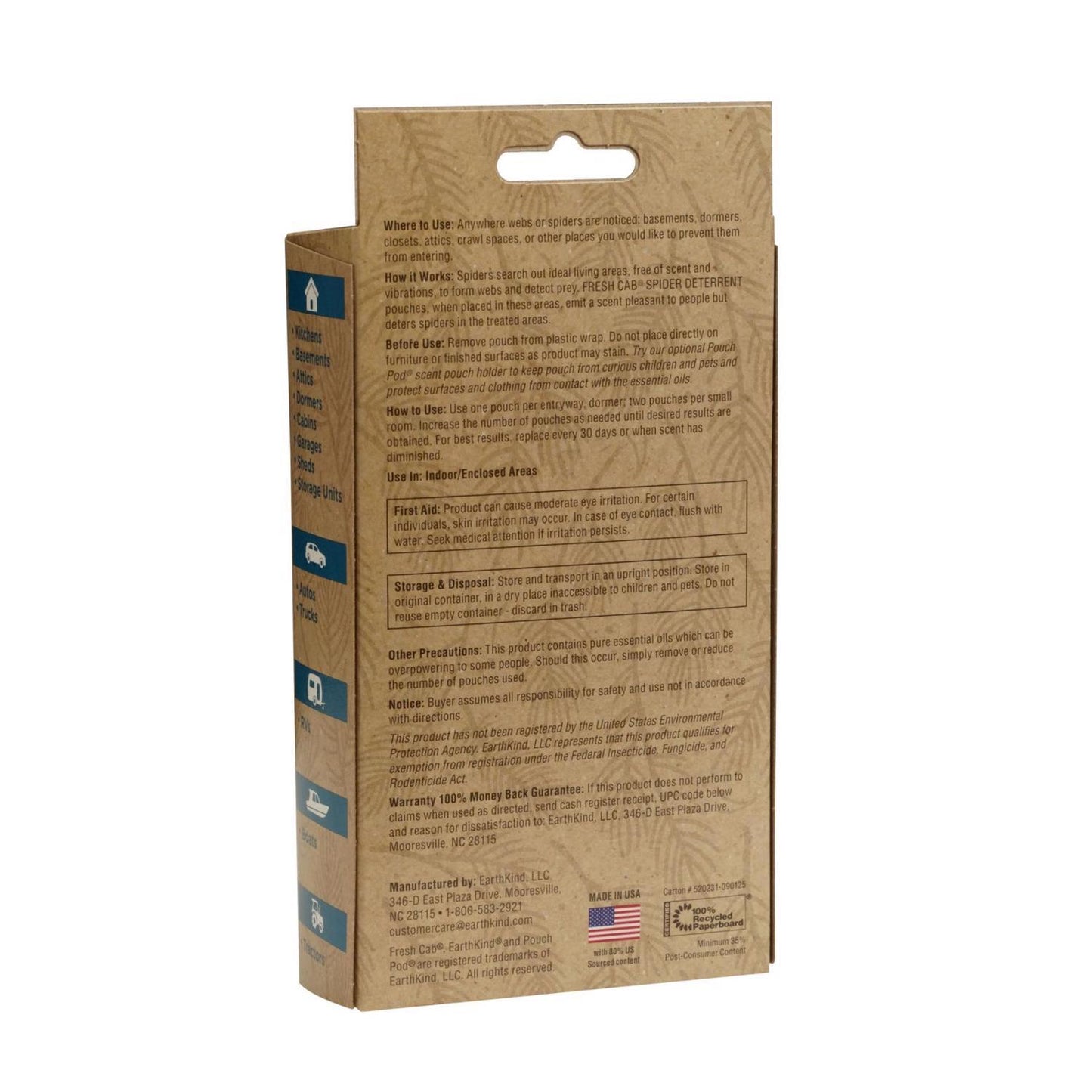  Fresh Cab Insect Repellent For Spiders 5 Oz