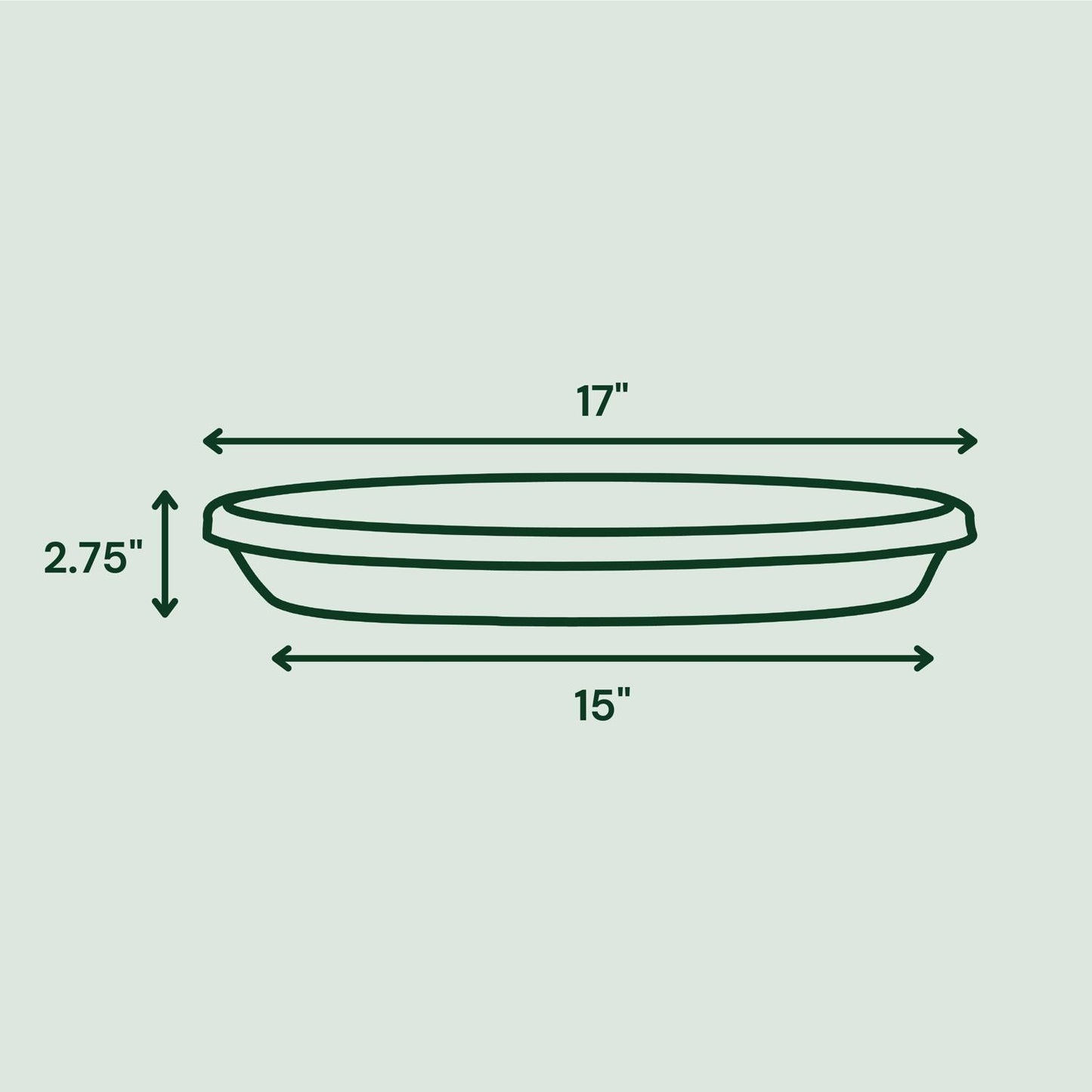 Bloem Terratray 2.7 In. H X 20 In. Dia. Resin Traditional Tray Terracotta Clay