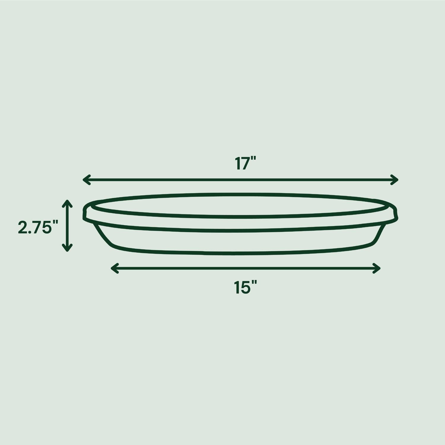  Bloem Terratray 2.7 In. H X 20 In. Dia. Resin Traditional Tray Terracotta Clay