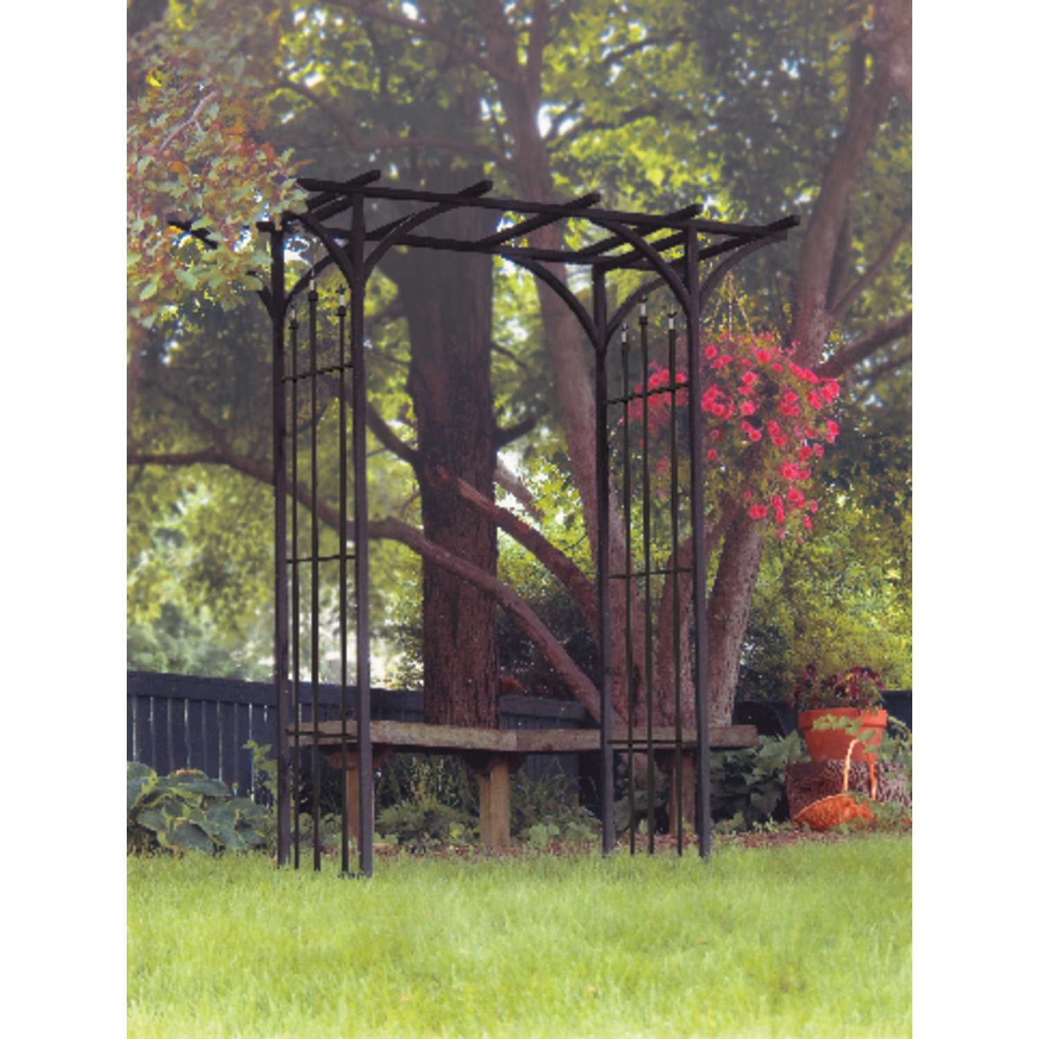  Panacea 84 In. H Black Steel Garden Arbor