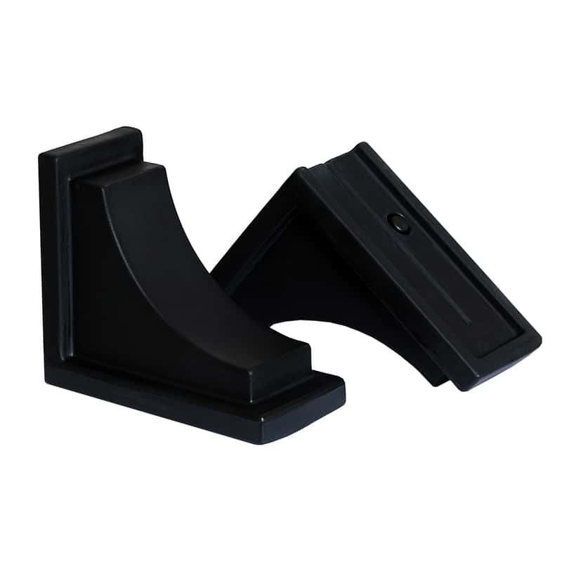  Mayne Nantucket 5 In. H X 4 In. W Black Plastic Brackets