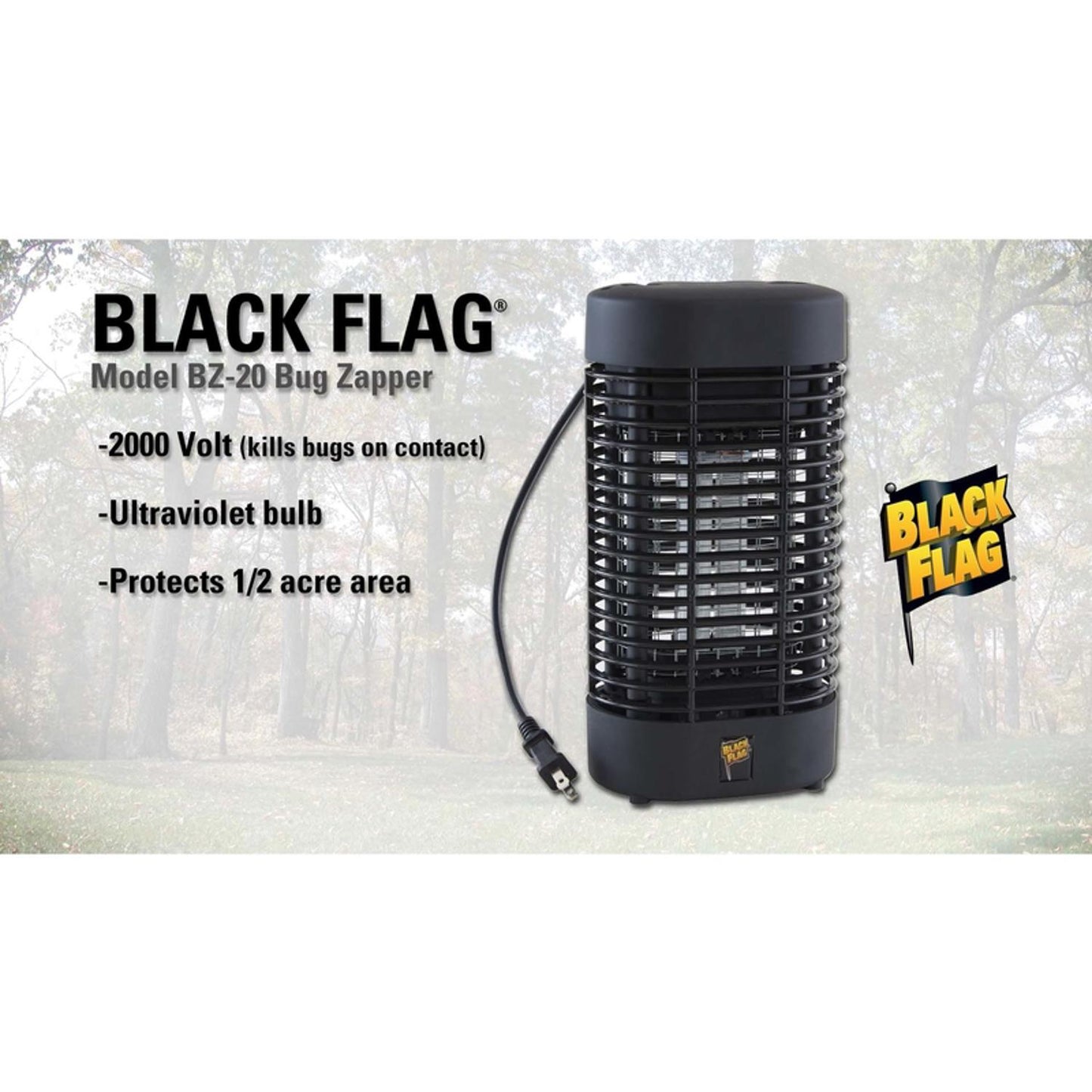  Black Flag Outdoor Bug Zapper 1/2 Acre 20 W