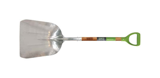  Ames 44.5 In. Aluminum Scoop Transfer Shovel Wood Handle