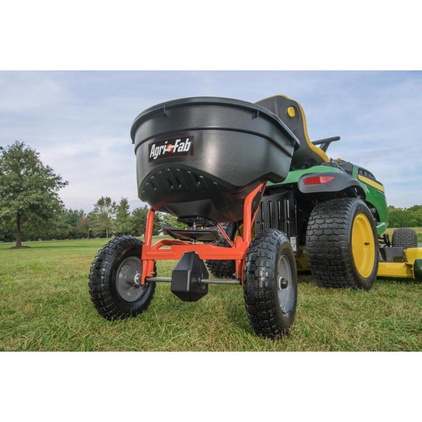  Agri-Fab 12 Ft. W Tow Behind Spreader For Fertilizer/Ice Melt/Seed 130 Lb. Cap.