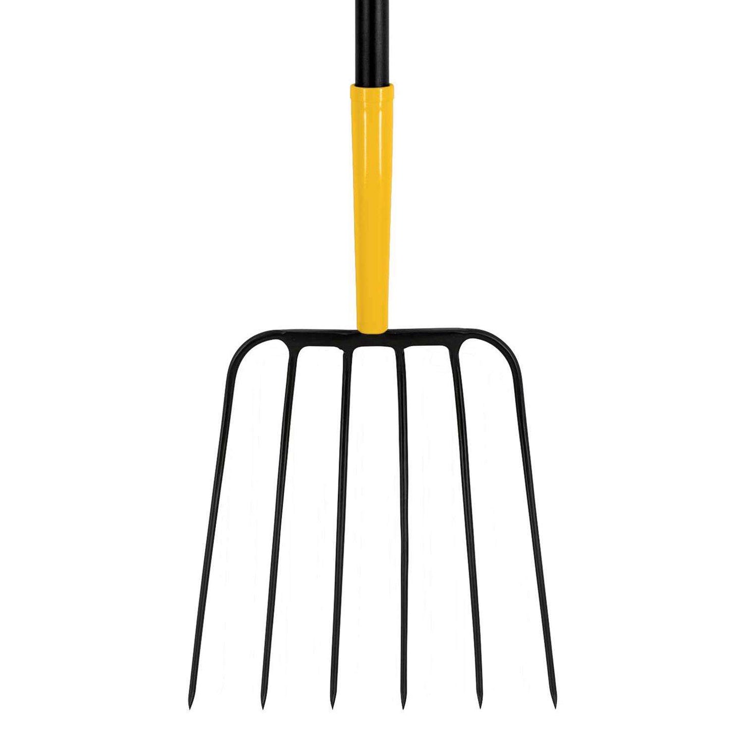  John Deere 6 Tine Steel Manure Fork 48 In. Fiberglass Handle