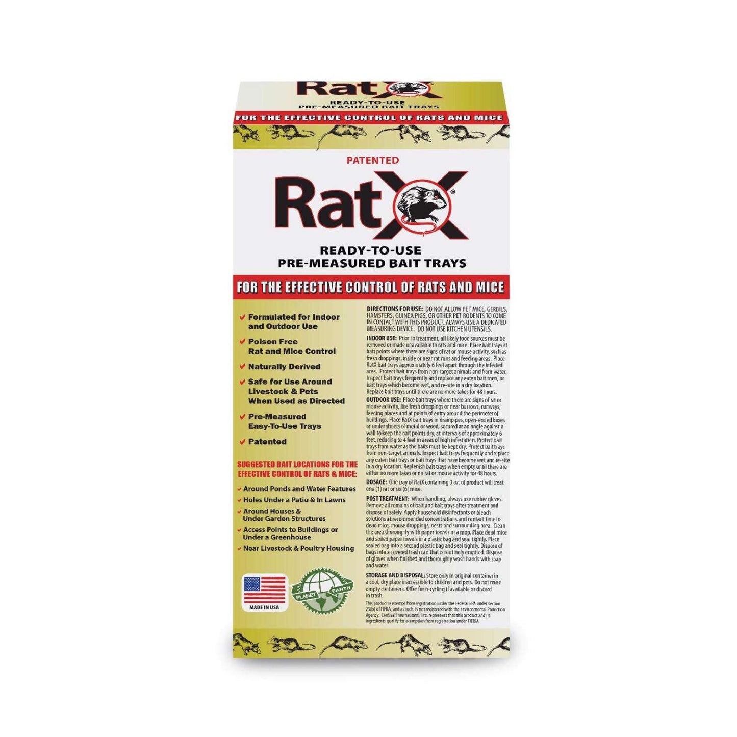  RatX Non-Toxic Bait Pellets For Mice And Rats 12 Oz 4 Pk