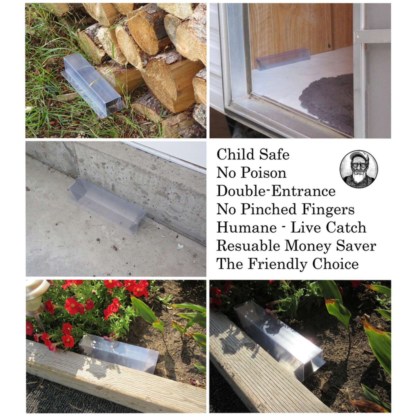  Grandpa Gus's Small Live Catch Animal Trap For Chipmunks 2 Pk