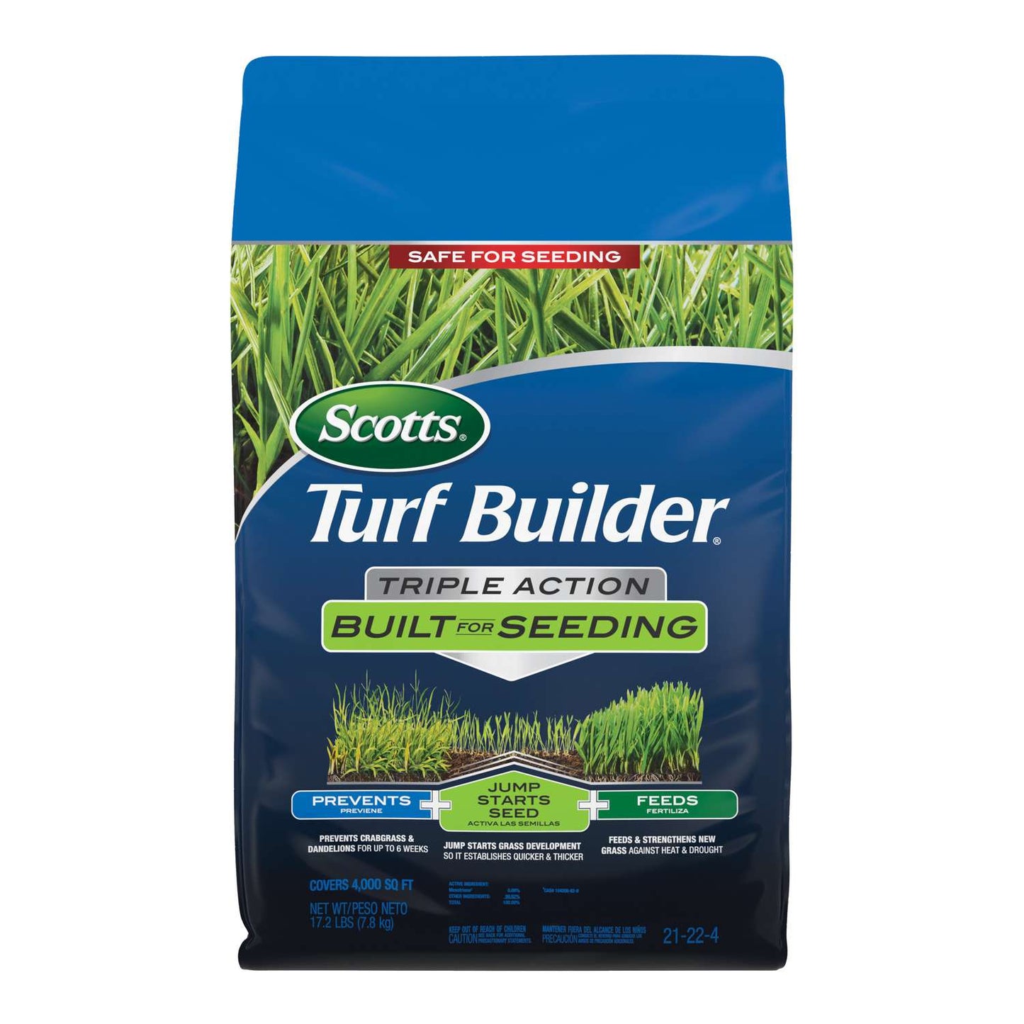  Scotts Turf Builder Pre Emergent Preventer & Fertilizer Lawn Fertilizer For All Grasses 4000 Sq Ft