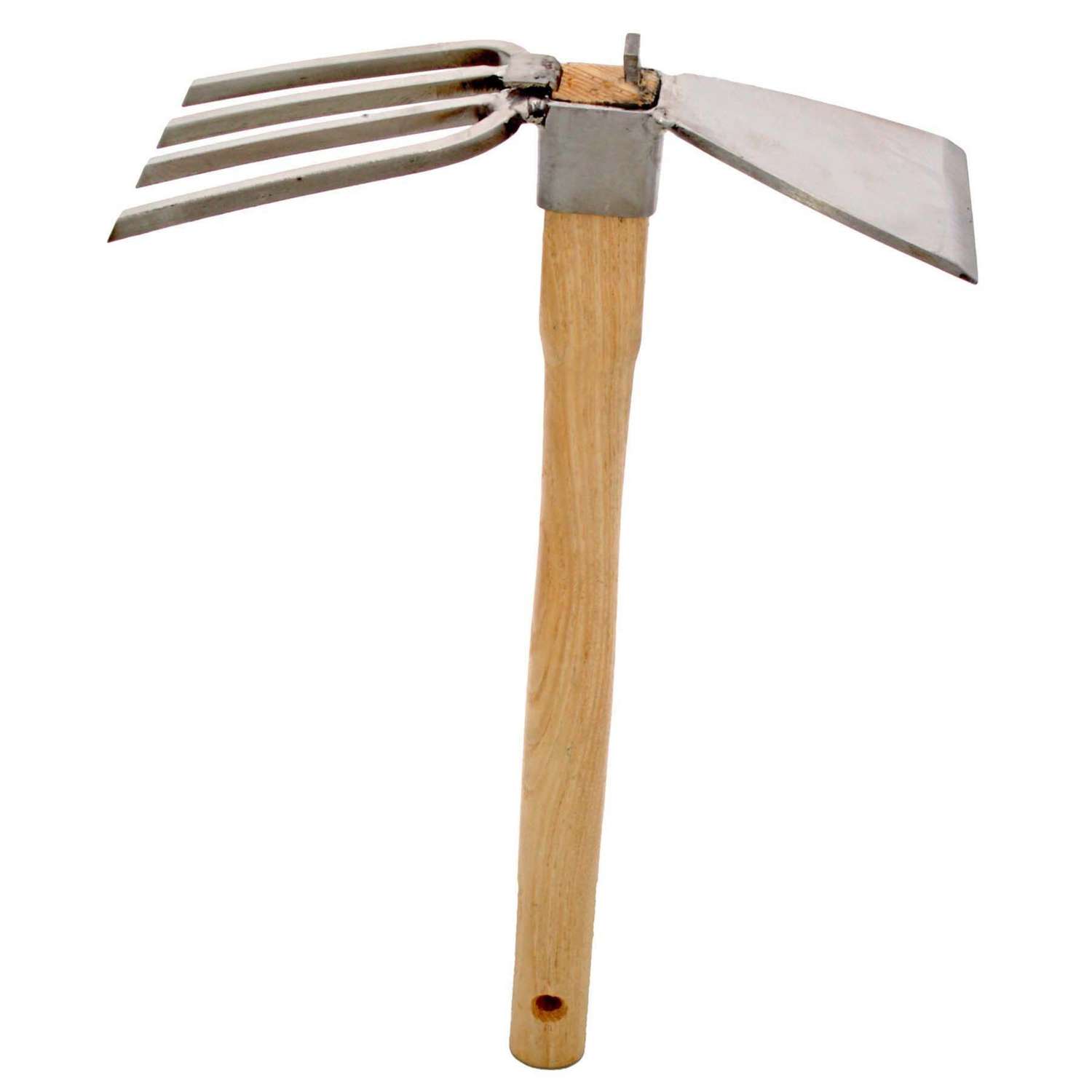  Zenport Stainless Steel Cultivator Hoe 15 In. Wood Handle