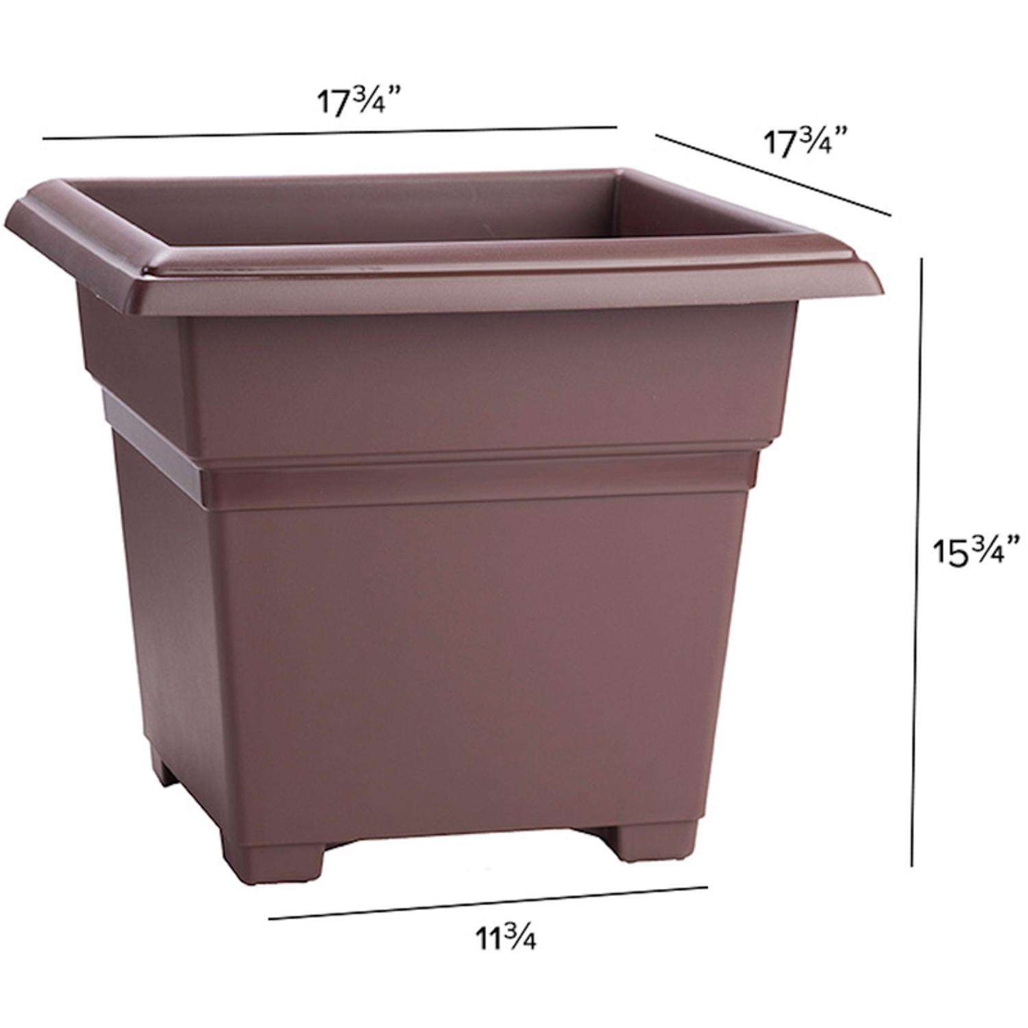  Novelty 15 In. H X 18 In. W X 18 In. D Plastic Countryside Tub Patio Planter Brown