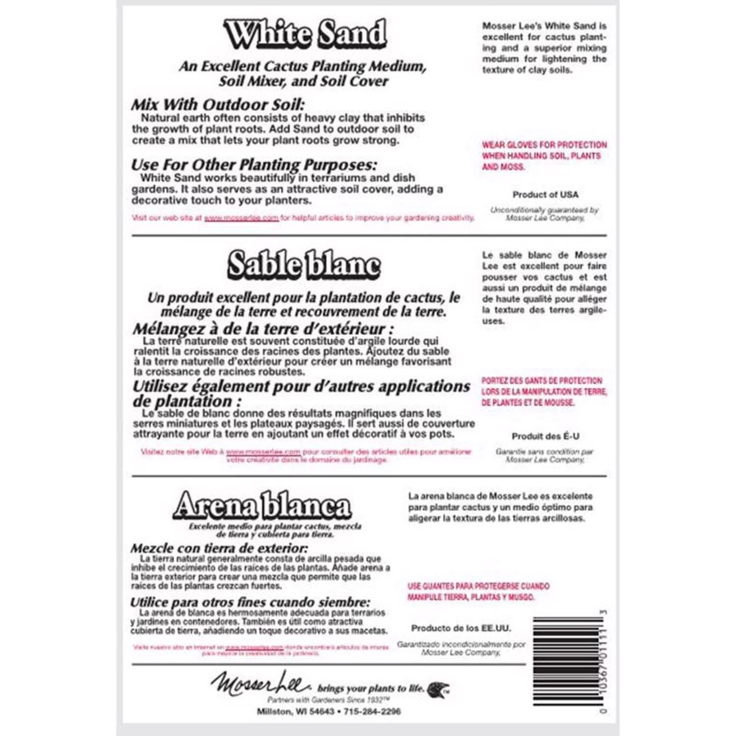  Mosser Lee White Sand Soil Cover 5 Lb