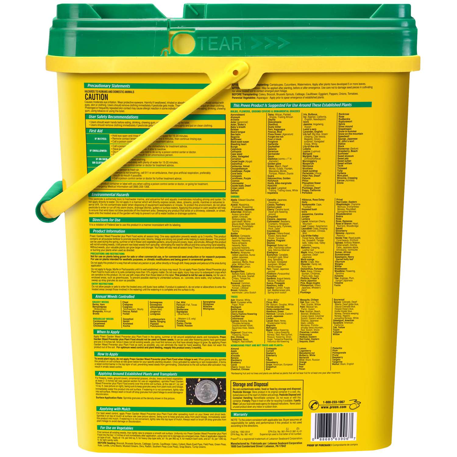  Preen Granules Weed Preventer & Fertilizer 16 Lb