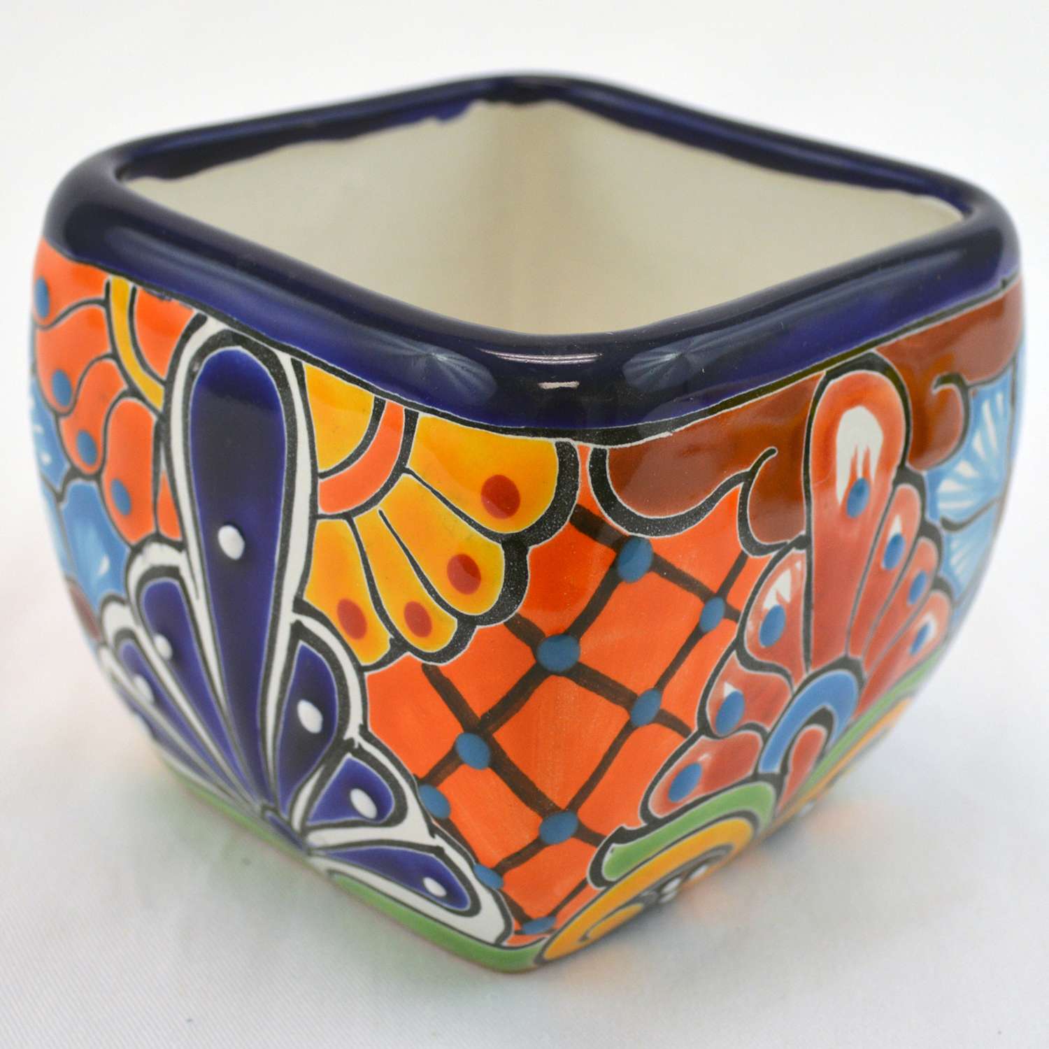  Avera Products Talavera 5 In. H X 5 In. D Ceramic Bubble Planter Multicolored