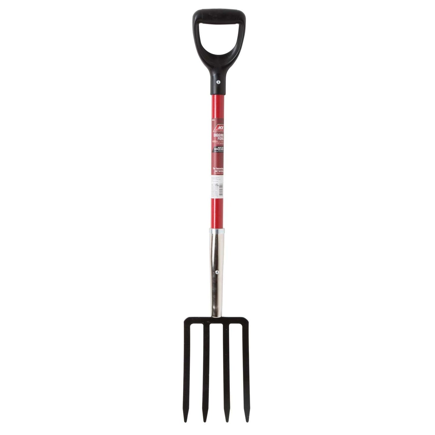  Ace 4 Tine Steel Spading Fork 30 In. Fiberglass Handle
