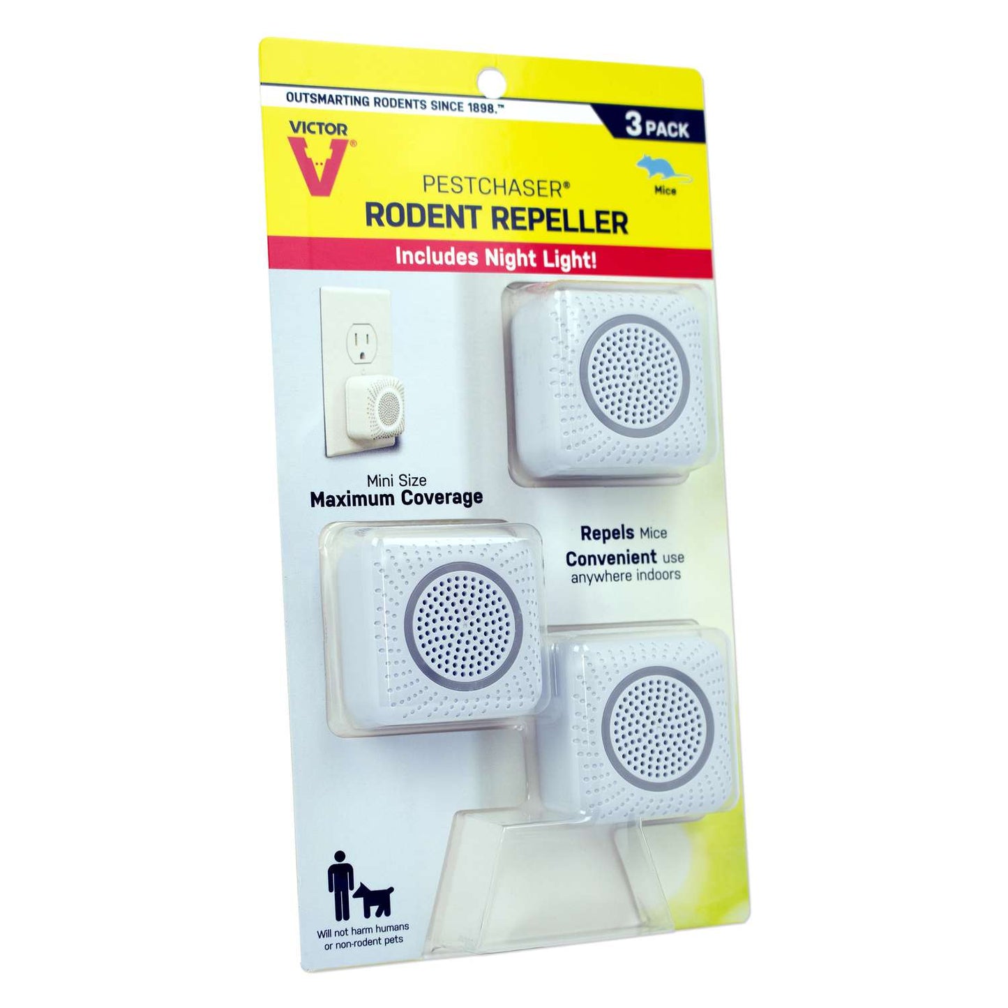  Victor PestChaser Plug-In Electronic Pest Repeller For Rodents 3 Pk