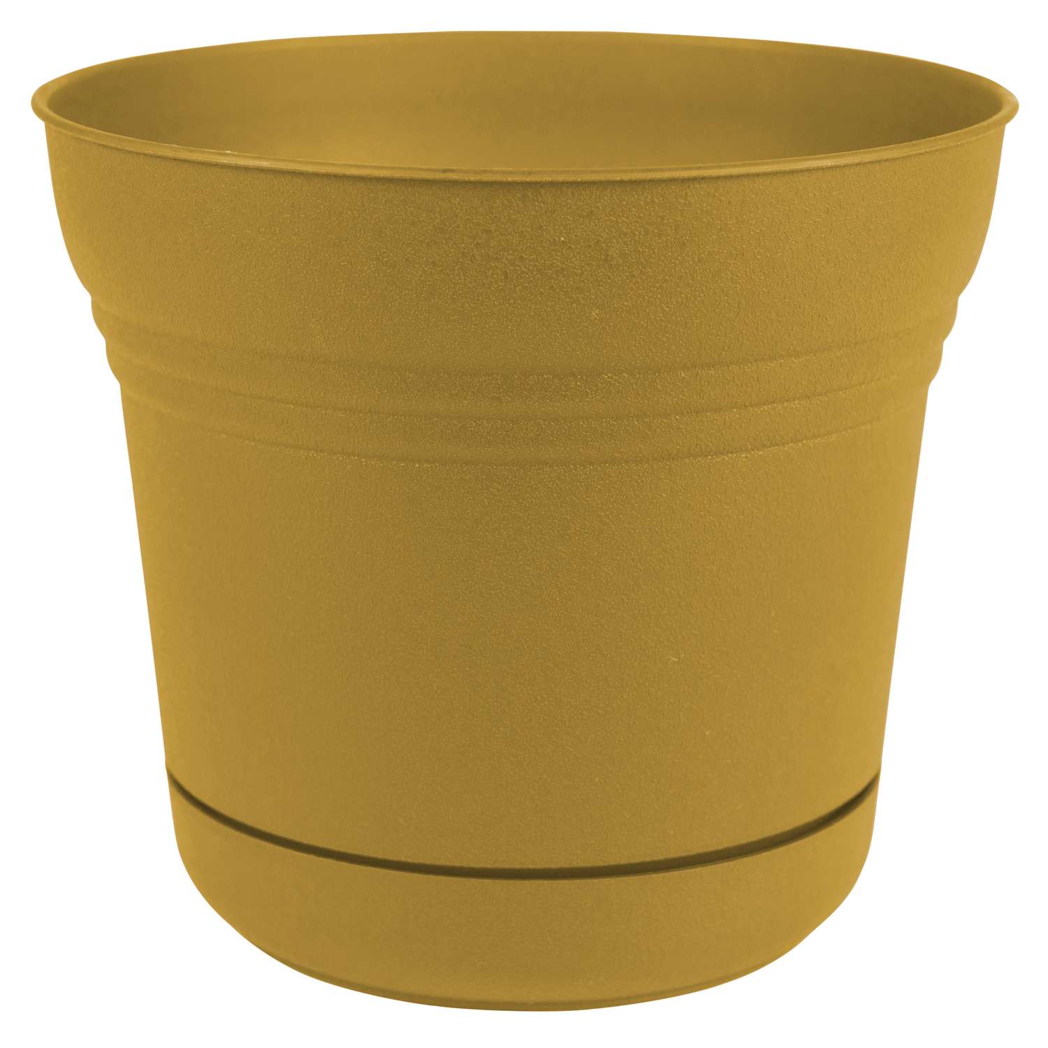  Bloem Saturn 10.75 In. H X 12 In. D Polyresin Planter Yellow