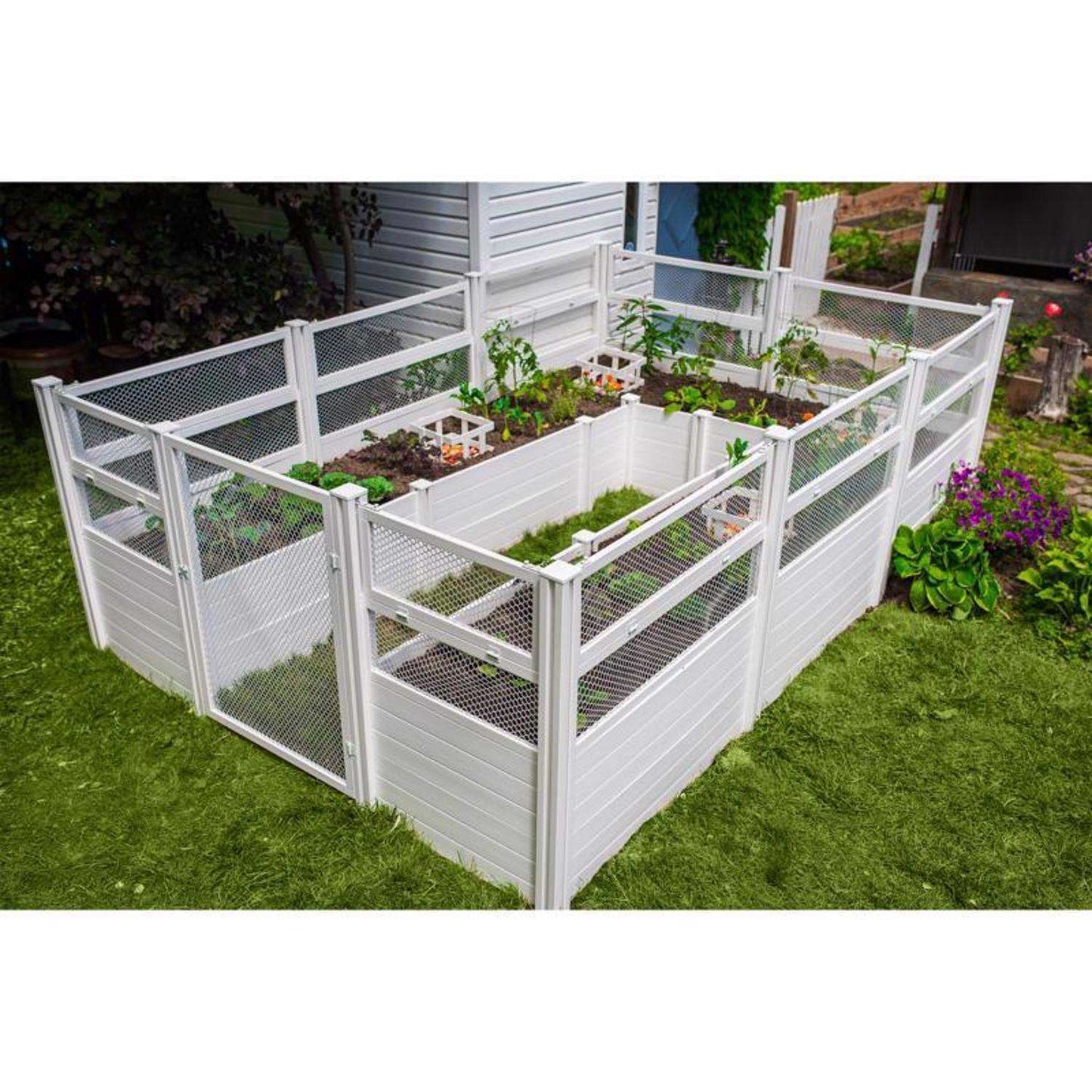  Vita Classic 22 In. H X 144 In. W X 96 In. D Vinyl Raised Garden Bed White