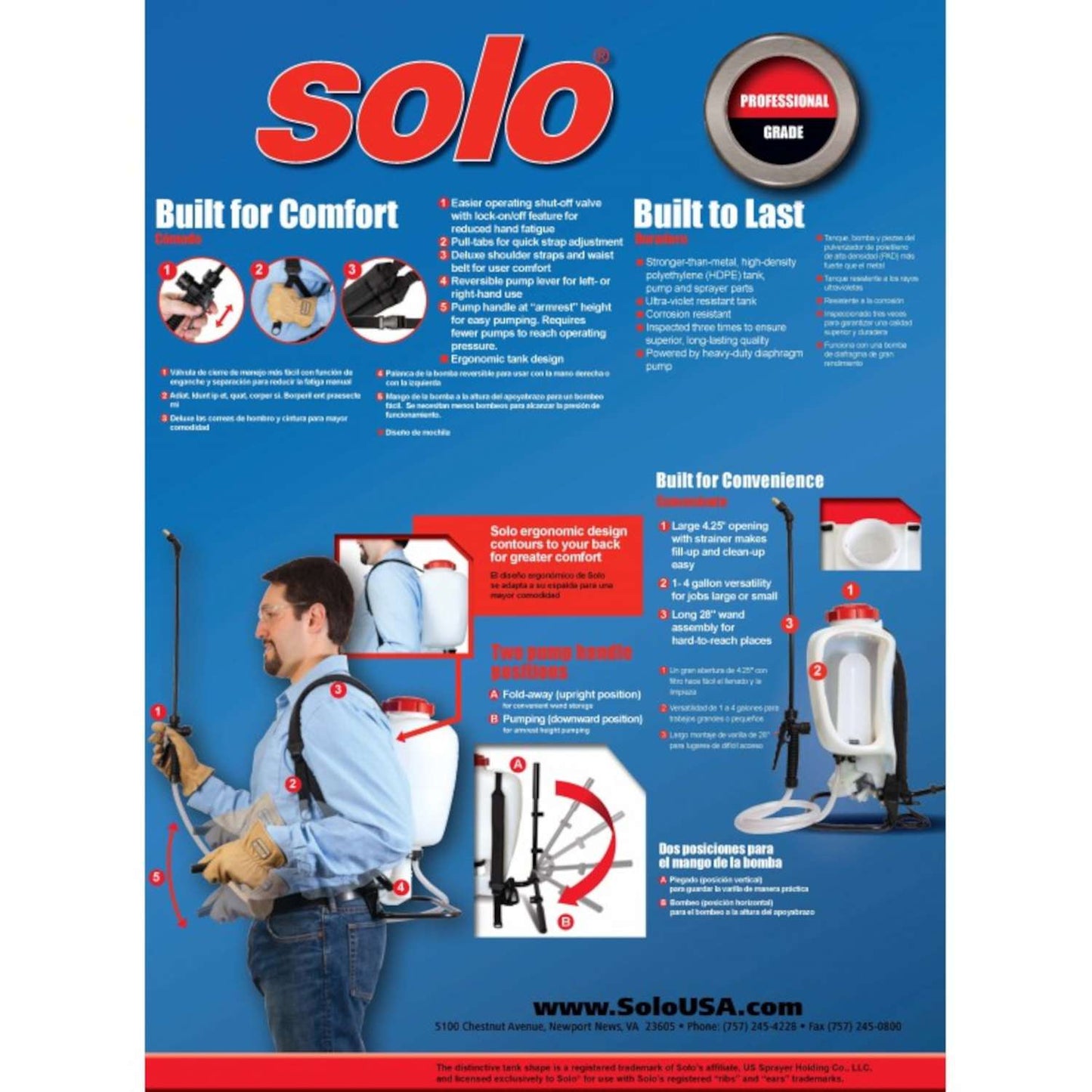  Solo 4 Gal Backpack Sprayer