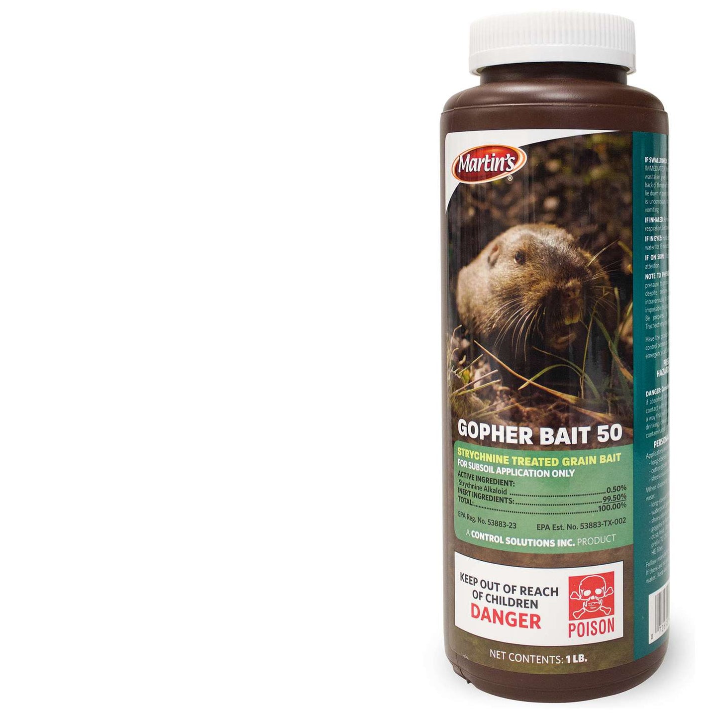  Martin's Gopher Bait 50 Toxic Bait Granules For Gophers And Moles 1 Lb 12 Pk