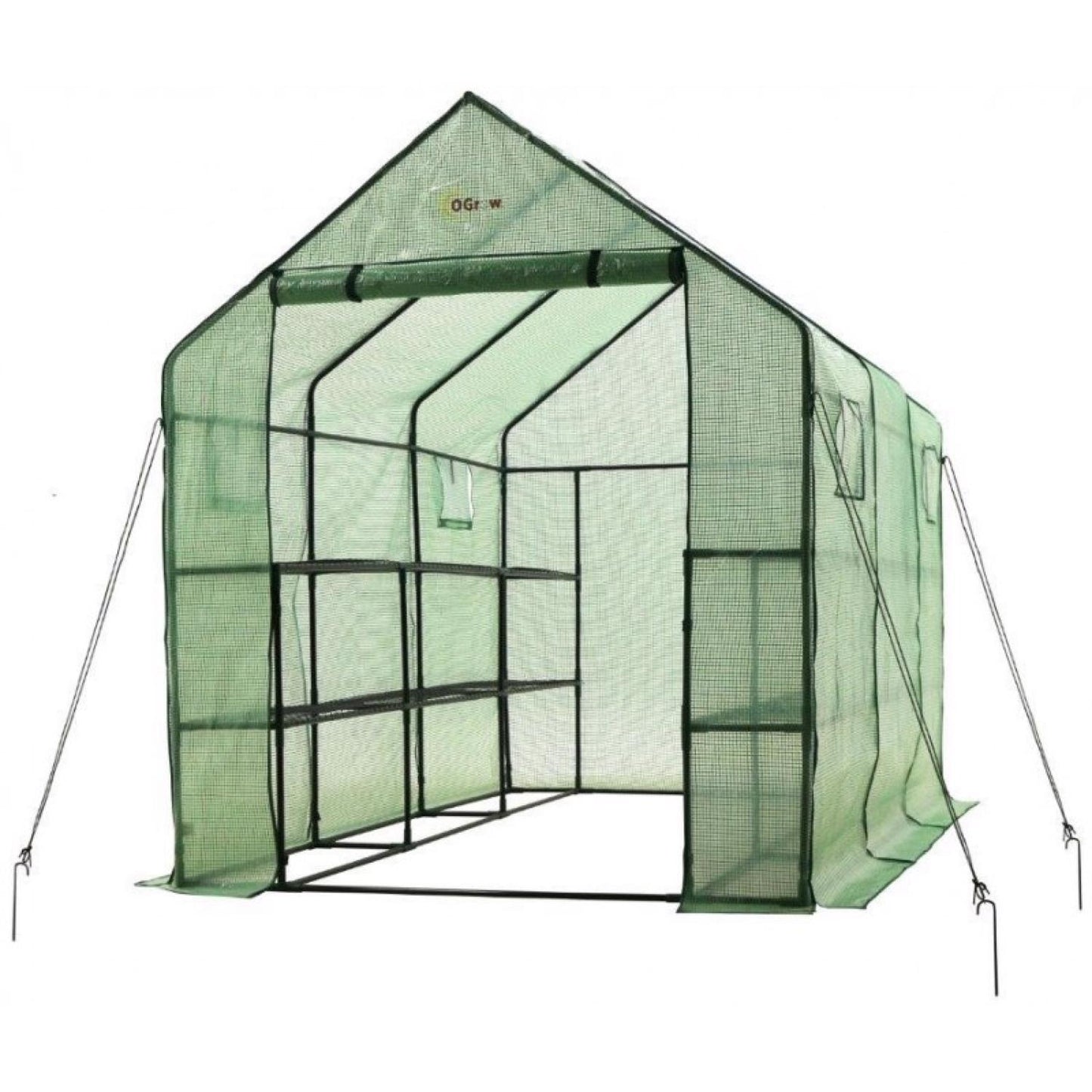  OGrow Green 67 In. W X 117 In. D X 83 In. H Walk-In Greenhouse