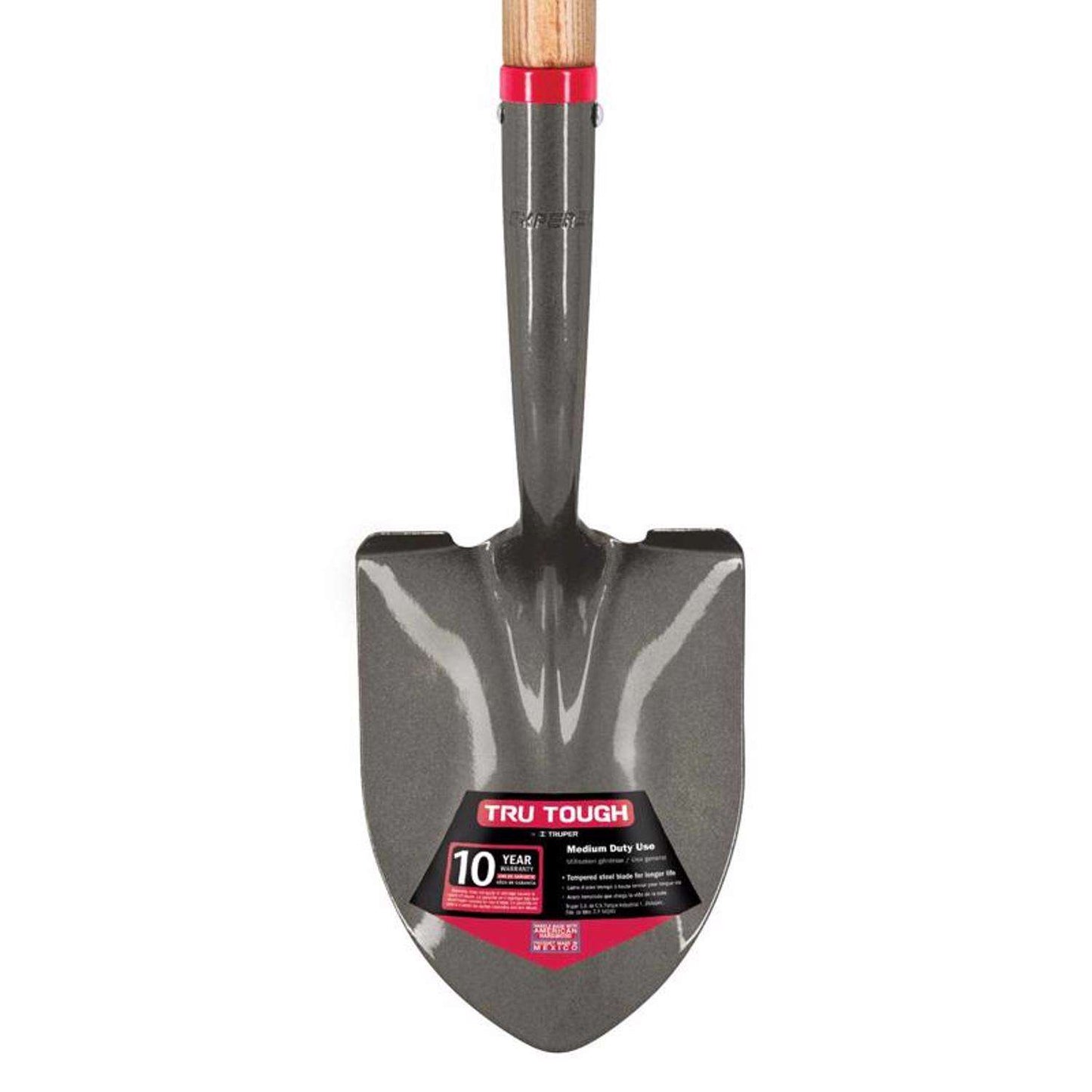  Truper Tru-Tough 27 In. Steel Round Utility Shovel Wood Handle