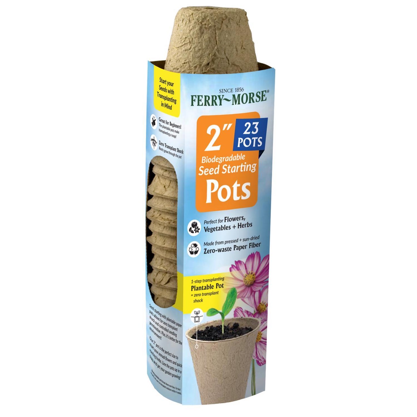  Ferry-Morse 23 Cells 2 In. H X 2.25 In. W X 2.25 In. L Seed Starting Peat Pot 23 Pk