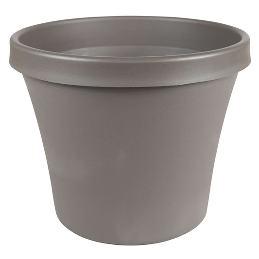  Bloem TerraPot 12.6 In. H X 14.9 In. D Polyresin Planter Charcoal