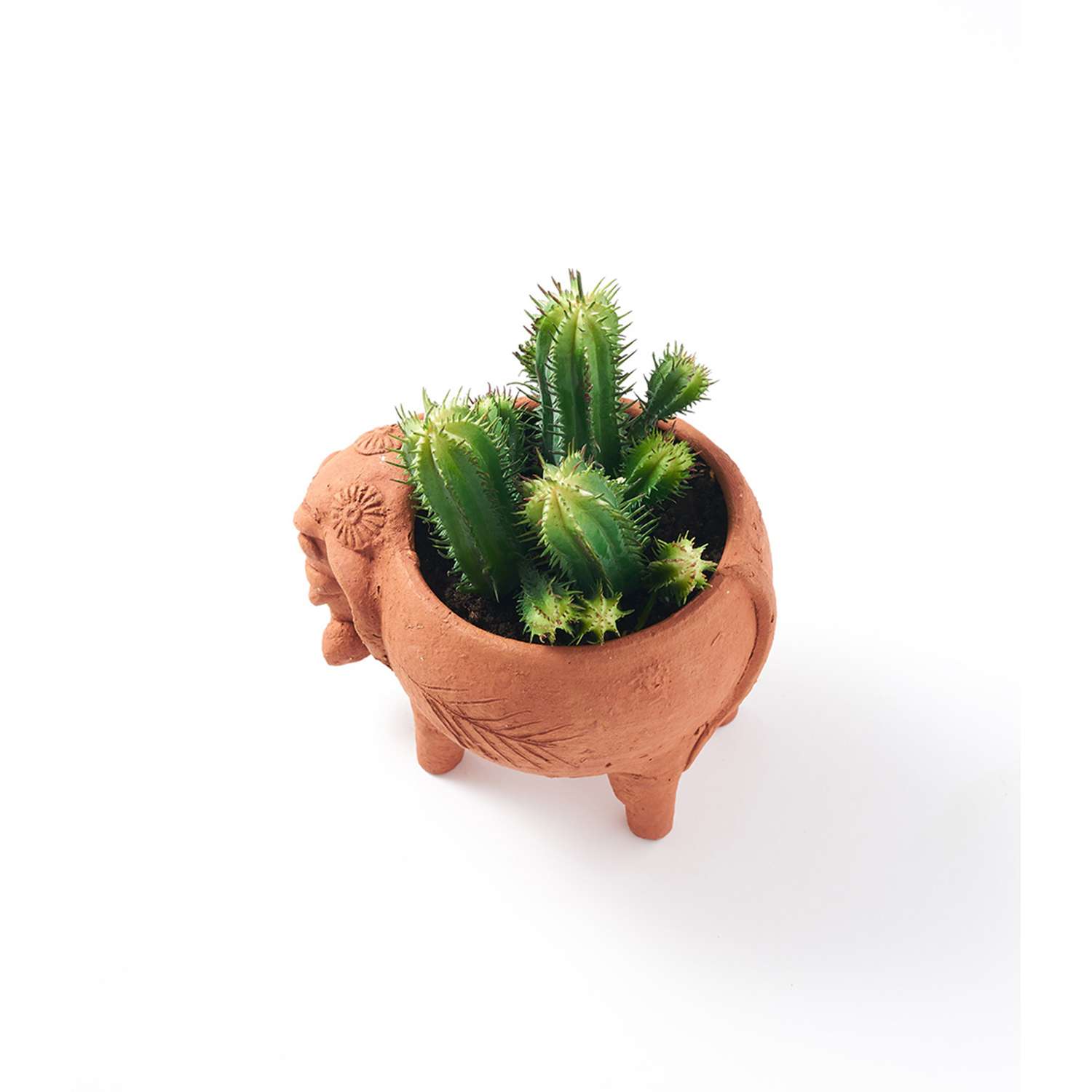  Matr Boomie Rakshana 5 In. H X 4 In. W X 4 In. D Clay Elephant Planter Terracotta
