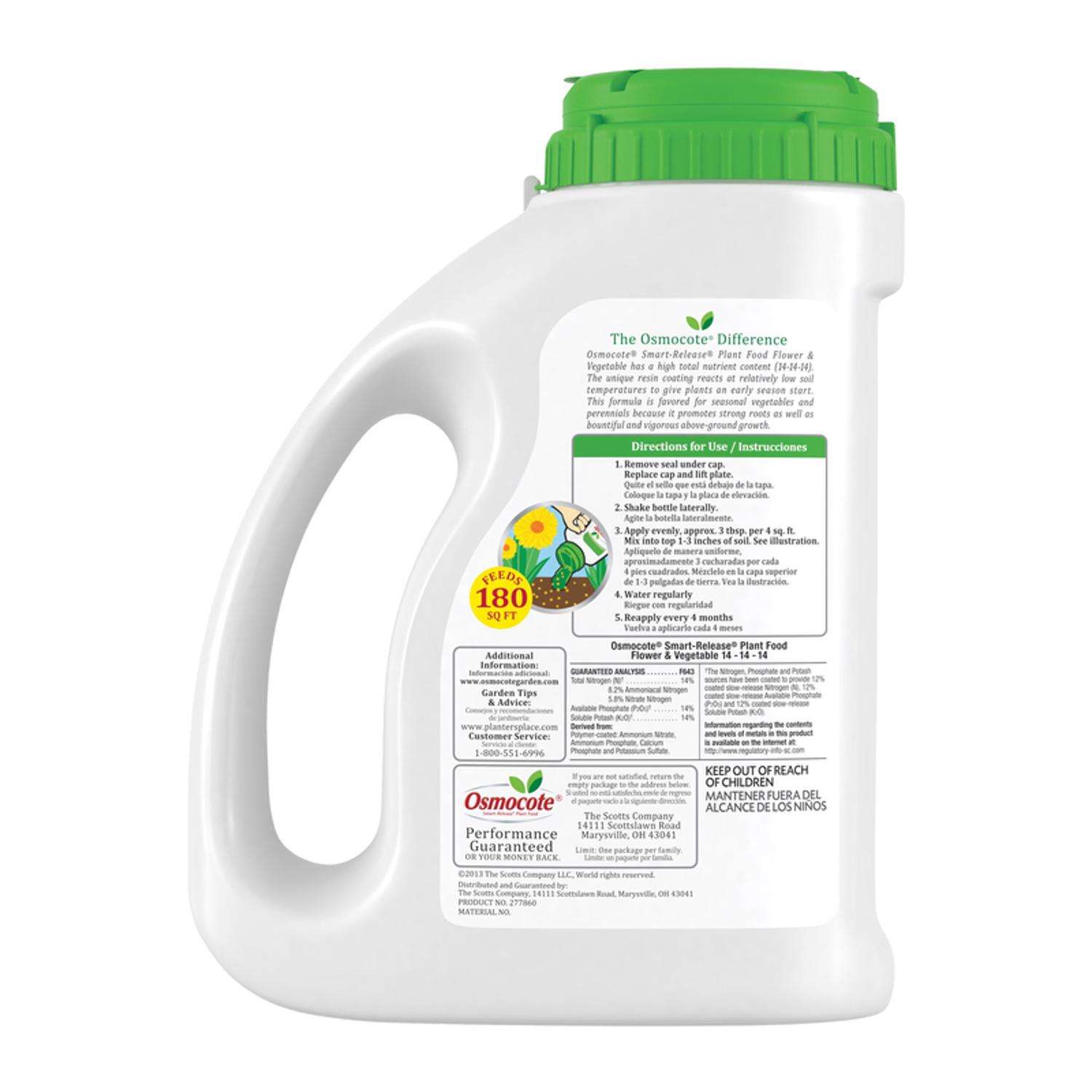  Osmocote Smart-Release Flower & Vegetable Granules Plant Food 4.5 Lb
