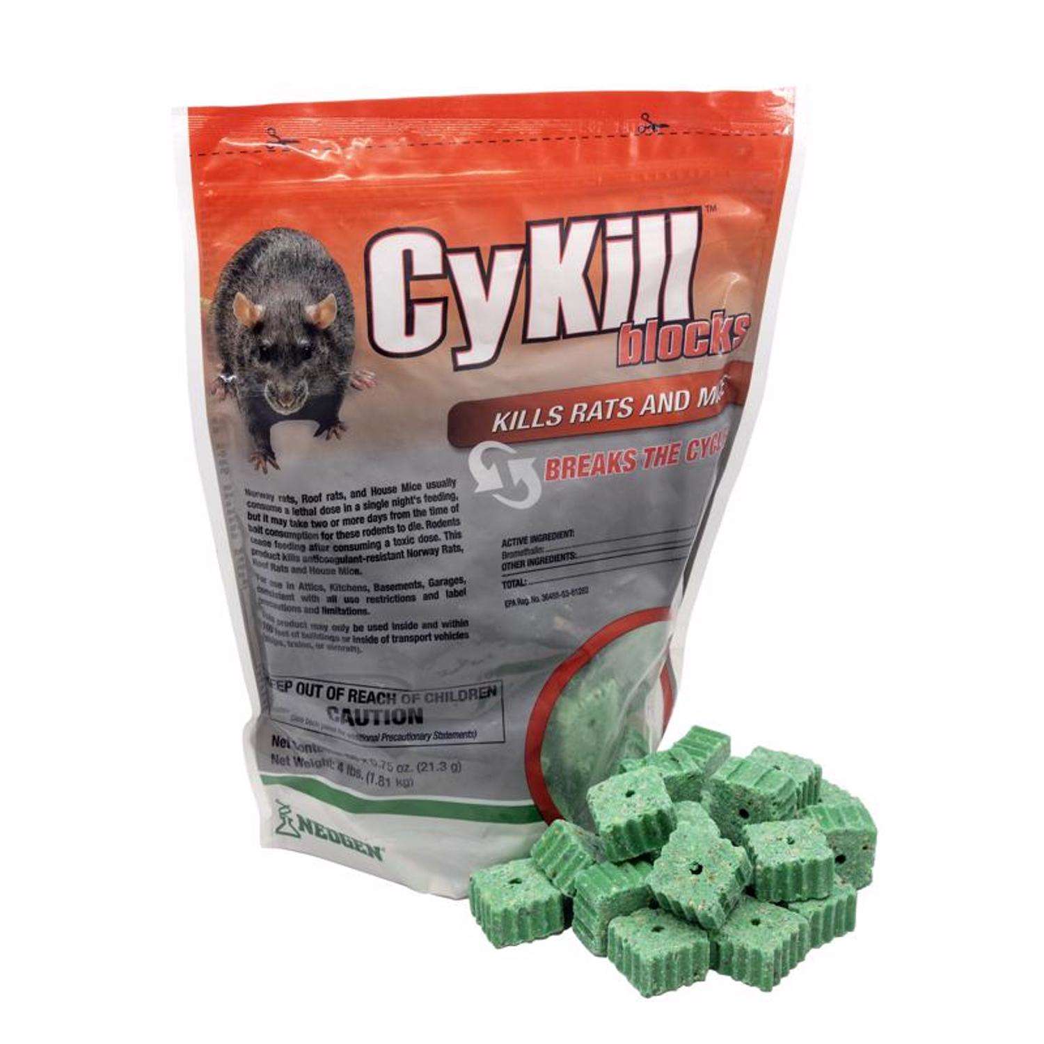  CyKill Bait Blocks For Mice And Rats 4 Lb 86 Pk