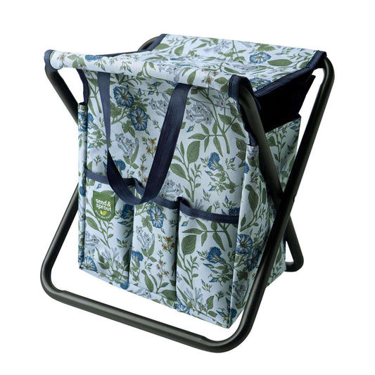  Seed And Sprout 16 In. W X 12 In. D Blue Garden Kneeler/Seat