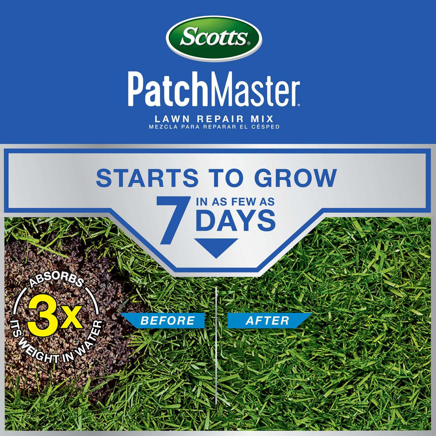  Scotts PatchMaster Mixed Sun Or Shade Grass Spot Repair Seed 4.75 Lb