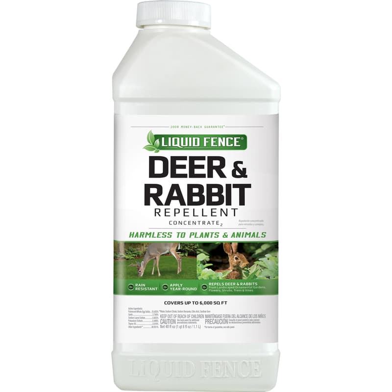  Liquid Fence Animal Repellent Concentrate For Deer And Rabbits 40 Oz