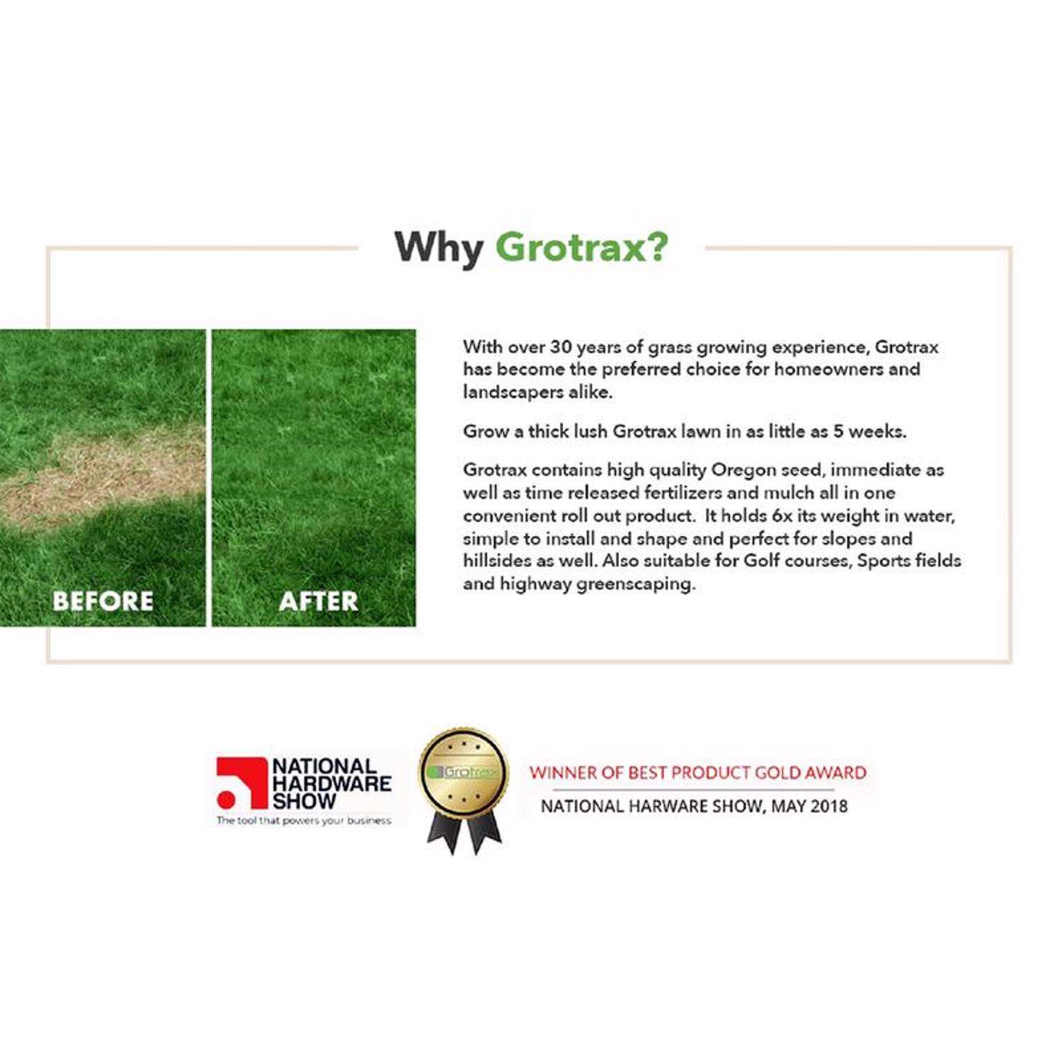  GrowTrax Big Roll Tall Fescue Grass Sun Or Shade Grass Seed Blanket