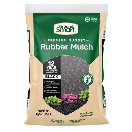  Ground Smart Black Rubber Nuggets 0.8 Cu Ft