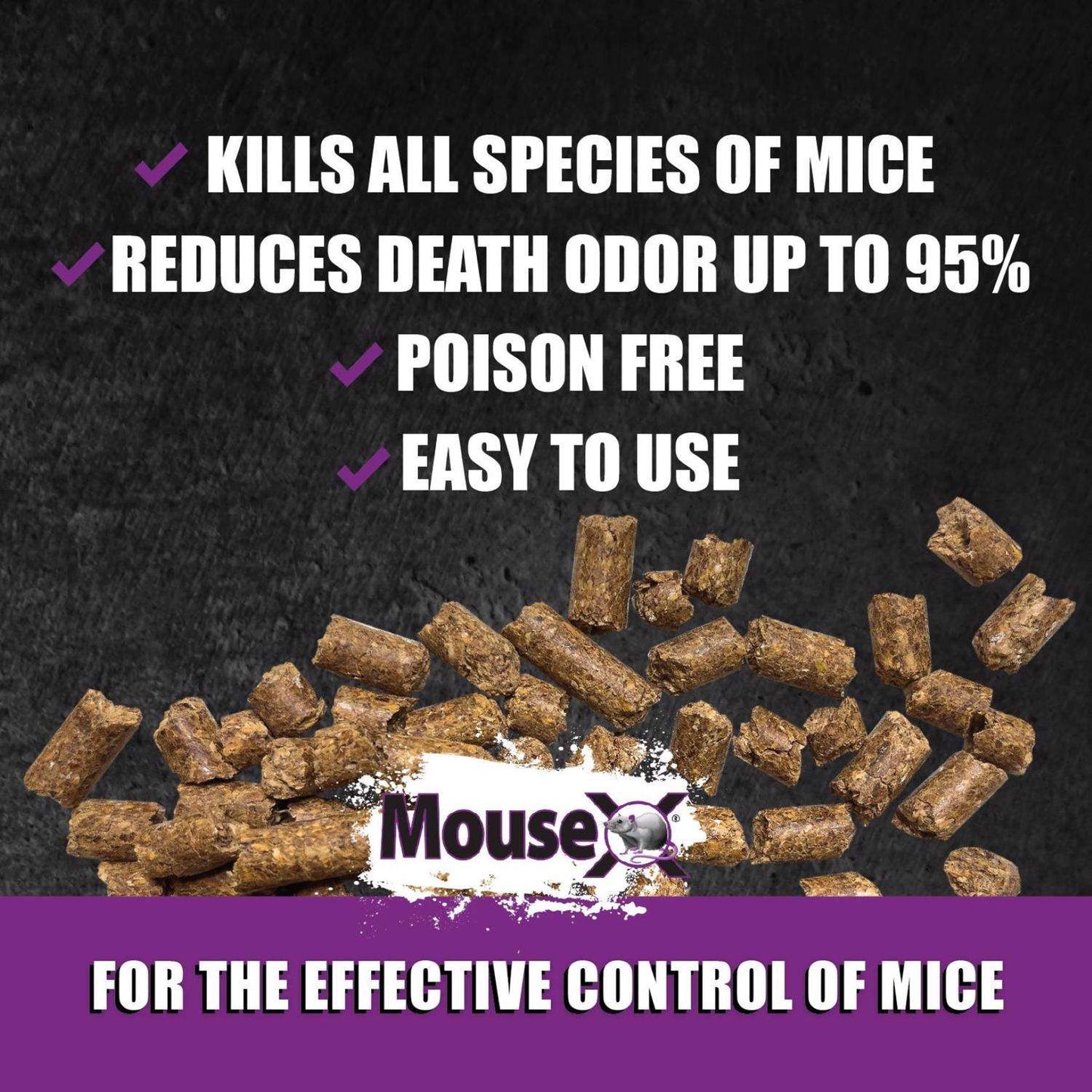  MouseX Non-Toxic Bait Pellets For Mice 1 Lb 1 Pk