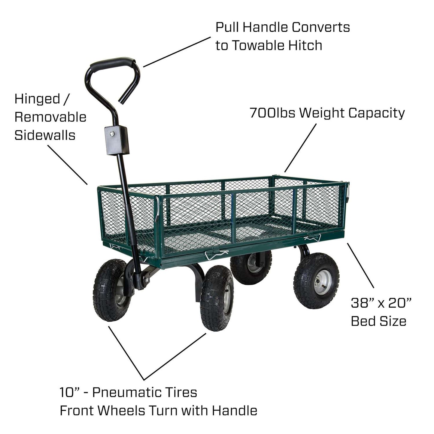  Garden Star Steel Garden Cart 700 Lb. Cap.