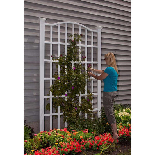  Vita Grande 96 In. H White Vinyl Garden Trellis