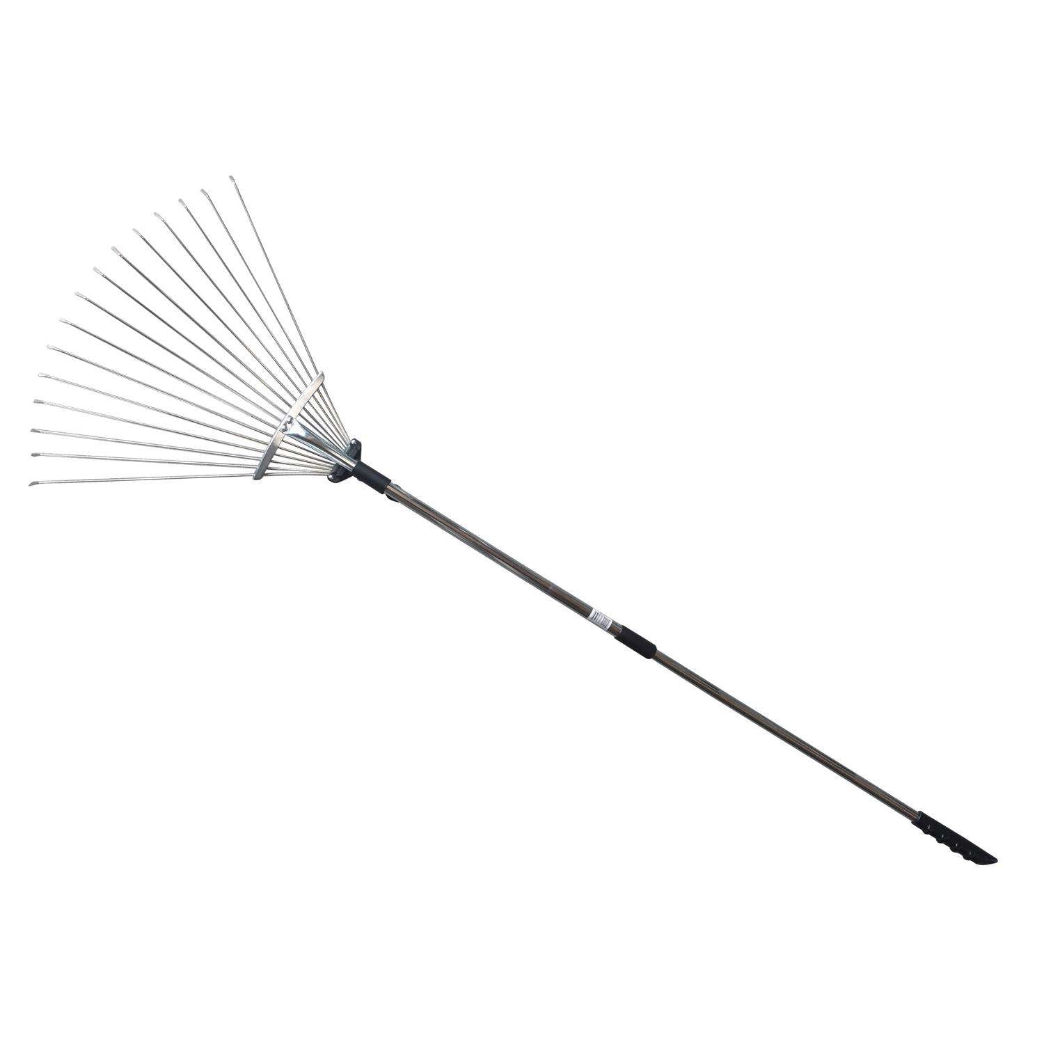  Zenport 63 In. 15 Tine Steel Fan Rake Steel Handle