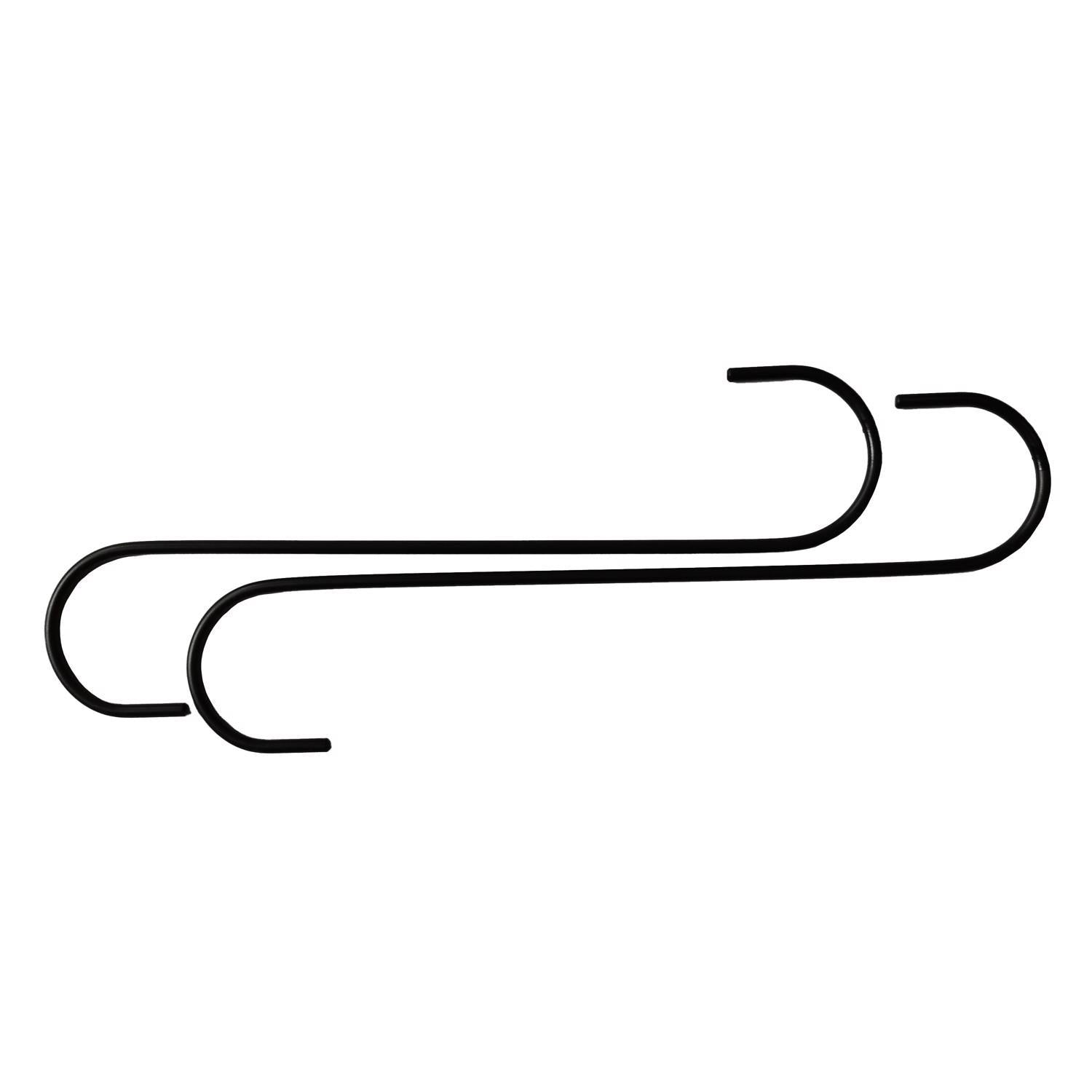  Living Accents Black Steel 12 In. H S Extender Hook 2 Pk